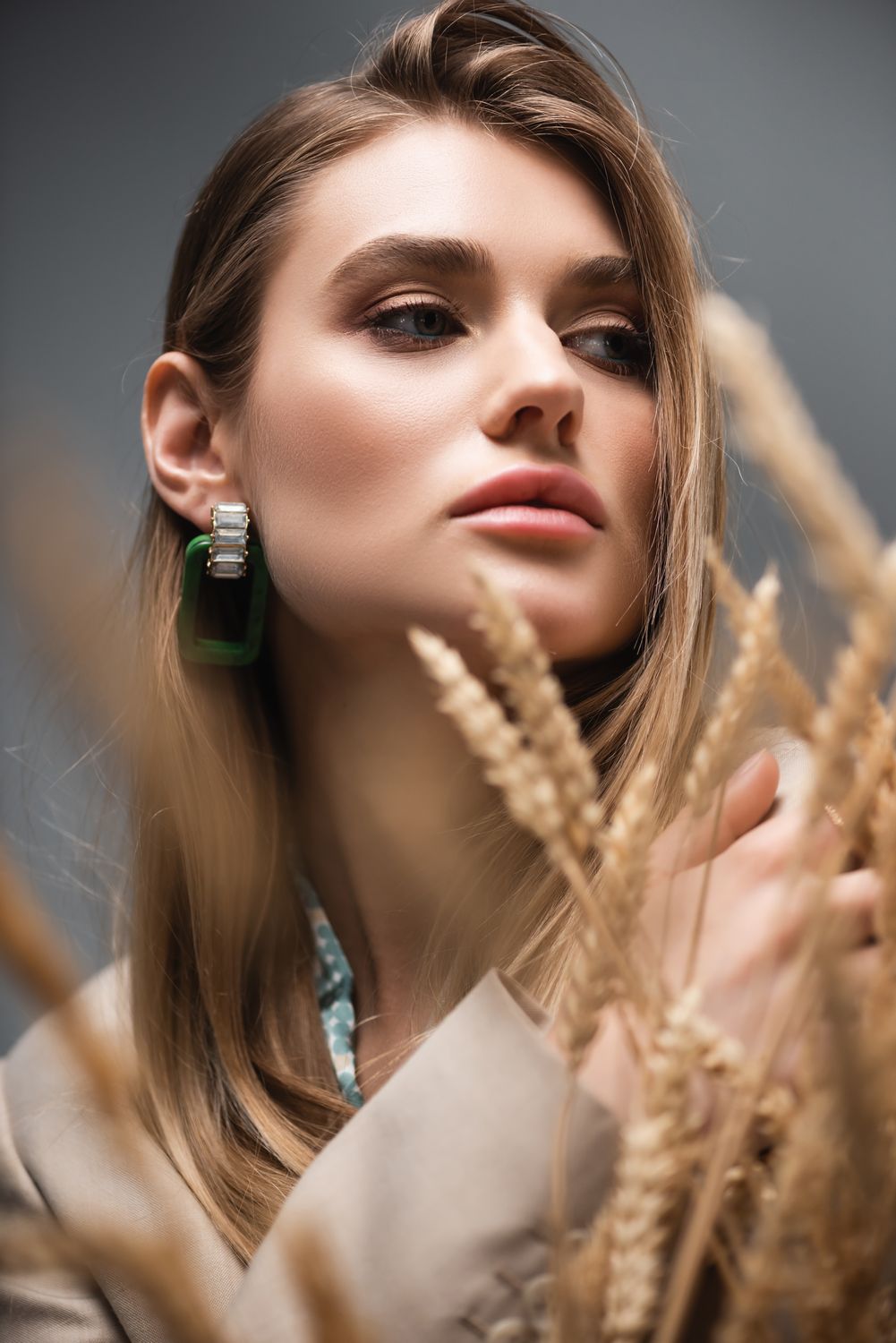 Dedham med spa model with wheat.